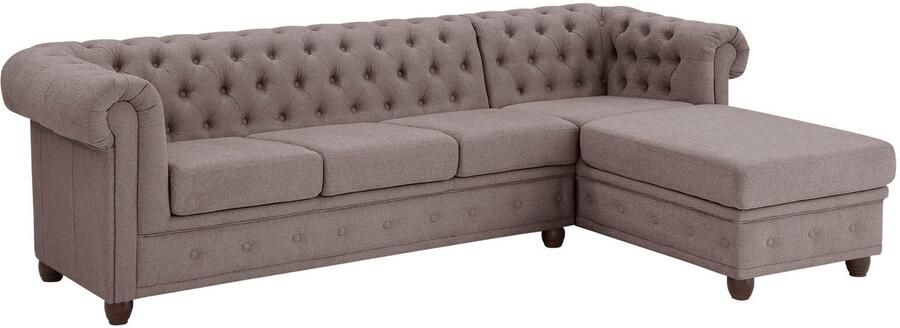 Home affaire Chesterfield-bank New Castle L-vorm hoogwaardige capitonnage in chesterfield-design bxdxh: 255(171x72) - Foto 12