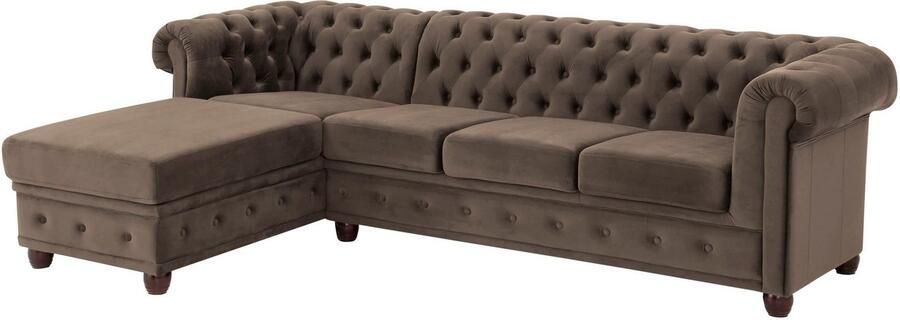Home affaire Chesterfield-bank New Castle L-vorm hoogwaardige capitonnage in chesterfield-design bxdxh: 255(171x72) - Foto 7