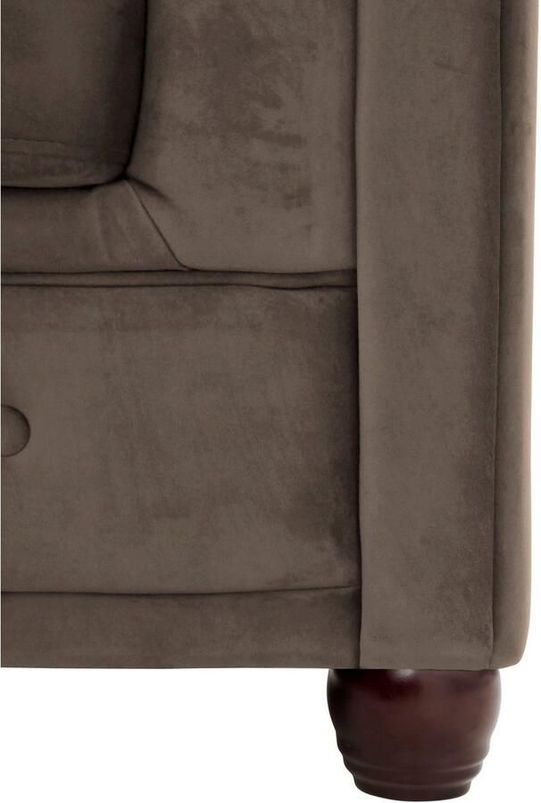 Home affaire Chesterfield-bank New Castle L-vorm hoogwaardige capitonnage in chesterfield-design bxdxh: 255(171x72)