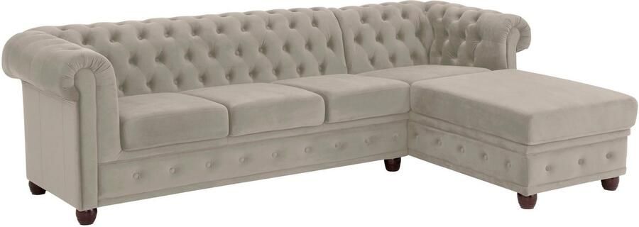 Home affaire Chesterfield-bank New Castle L-vorm hoogwaardige capitonnage in chesterfield-design bxdxh: 255(171x72) - Foto 12