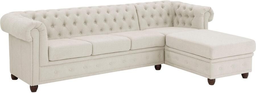 Home affaire Chesterfield-bank New Castle L-vorm hoogwaardige capitonnage in chesterfield-design bxdxh: 255(171x72) - Foto 12