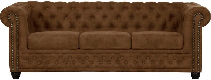 Home affaire Chesterfield-bank Rysum Chesterfield look in 2 verschillende stoffen 2 versies snel leverbaar - Foto 5