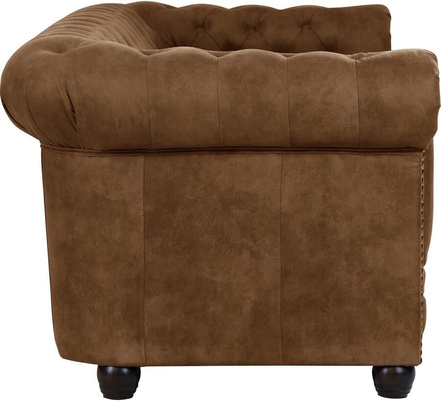 Home affaire Chesterfield-bank Rysum Chesterfield look in 2 verschillende stoffen 2 versies snel leverbaar - Foto 2