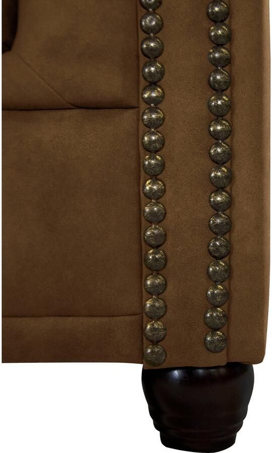 Home affaire Chesterfield-bank Rysum Chesterfield look in 2 verschillende stoffen 2 versies snel leverbaar - Foto 2