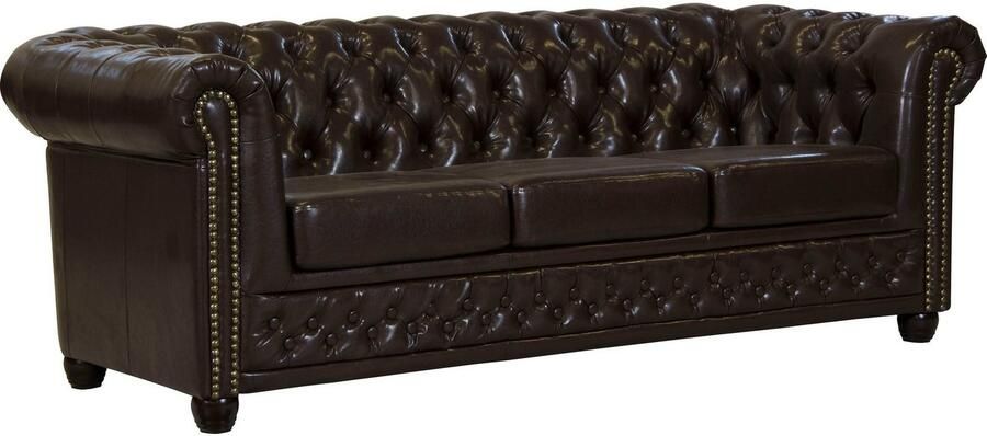 Home affaire Chesterfield-bank Rysum Chesterfield look in 2 verschillende stoffen 2 versies snel leverbaar - Foto 3