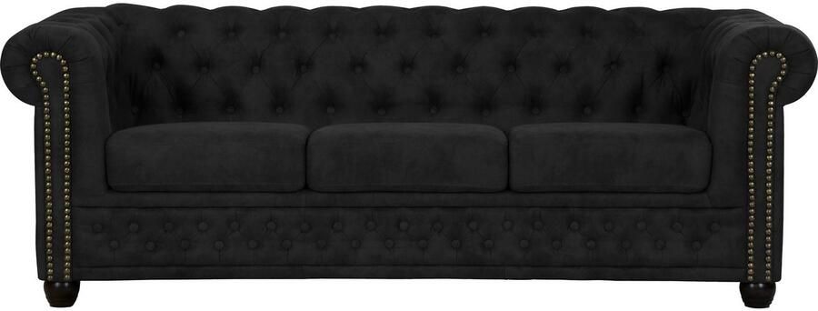 Home affaire Chesterfield-bank Rysum Chesterfield look in 2 verschillende stoffen 2 versies snel leverbaar - Foto 5