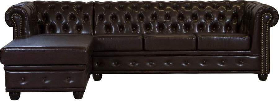 Home affaire Chesterfield-bank Rysum L-vorm Chesterfield-look met afsluitende ottomane - Foto 4