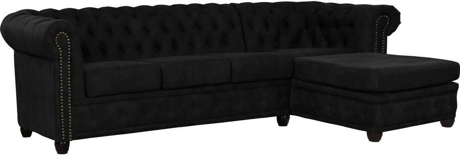 Home affaire Chesterfield-bank Rysum L-vorm Chesterfield-look met afsluitende ottomane - Foto 4