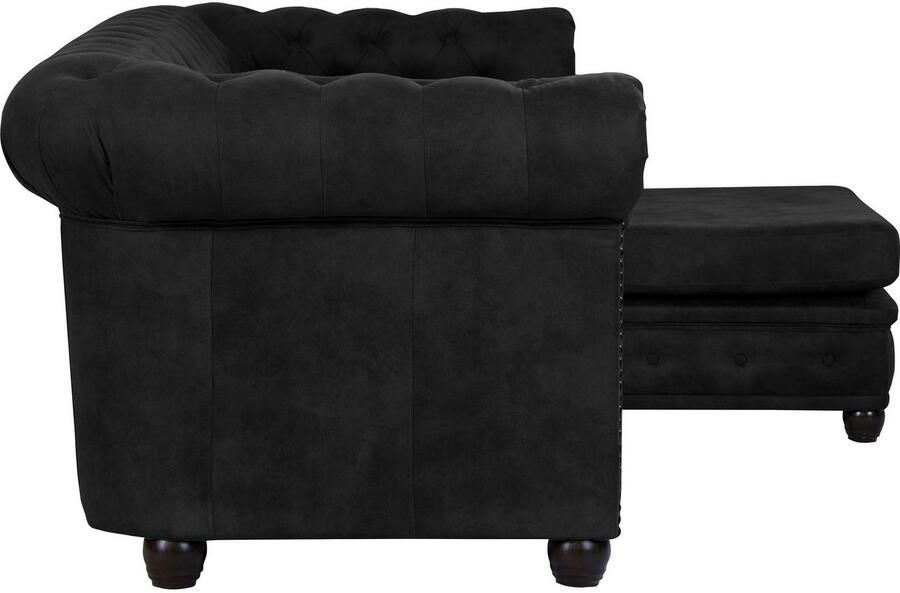 Home affaire Chesterfield-bank Rysum L-vorm Chesterfield-look met afsluitende ottomane - Foto 2