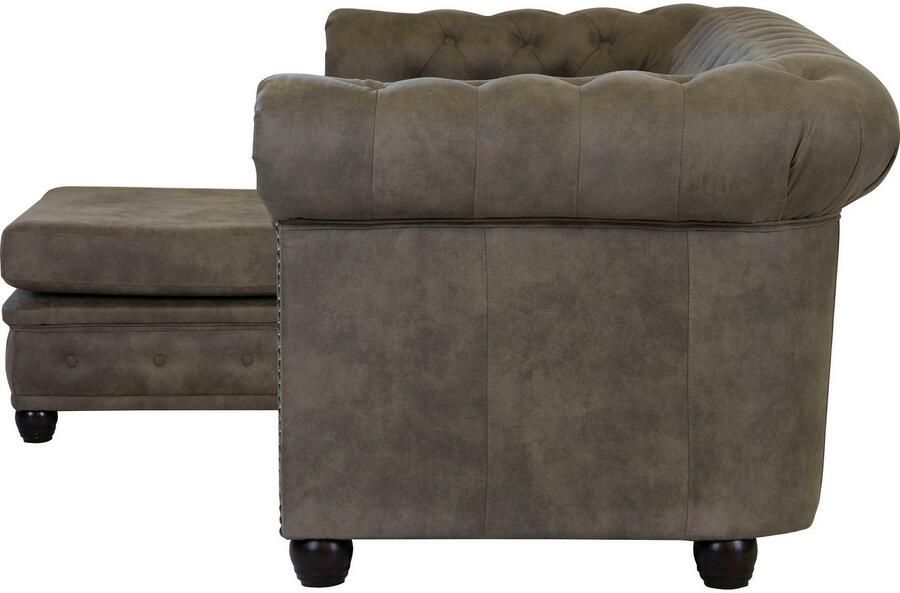 Home affaire Chesterfield-bank Rysum L-vorm Chesterfield-look met afsluitende ottomane - Foto 2