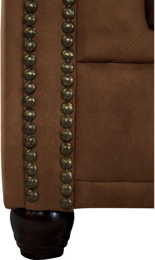 Home affaire Chesterfield-bank Rysum L-vorm Chesterfield-look met afsluitende ottomane - Foto 2