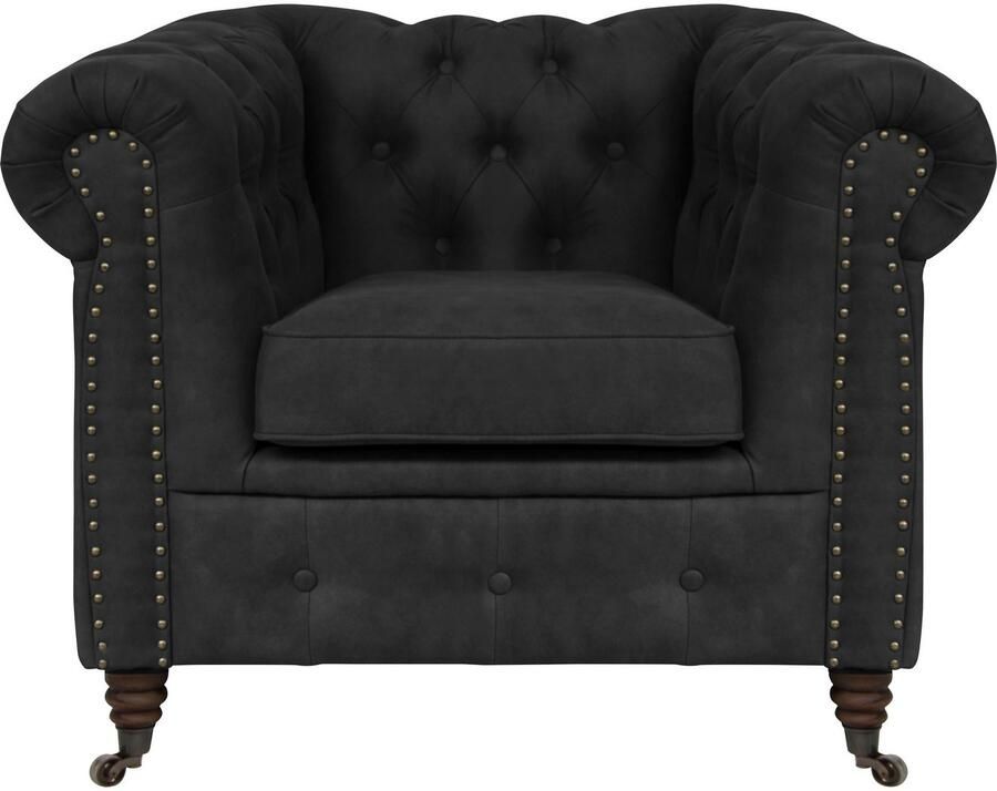 Home affaire Chesterfield-fauteuil Aarburg fauteuil luxueuze capitonnage en siernagels in chesterfield-design - Foto 5