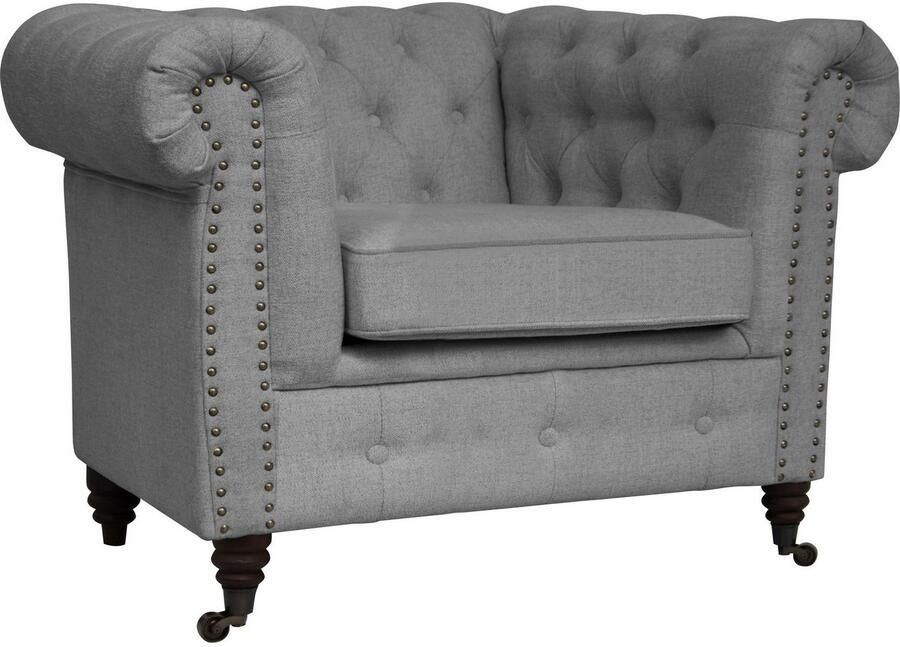 Home affaire Chesterfield-fauteuil Aarburg fauteuil luxueuze capitonnage en siernagels in chesterfield-design - Foto 6