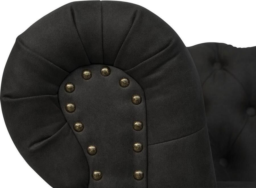 Home affaire Chesterfield-fauteuil Aarburg fauteuil luxueuze capitonnage en siernagels in chesterfield-design - Foto 6