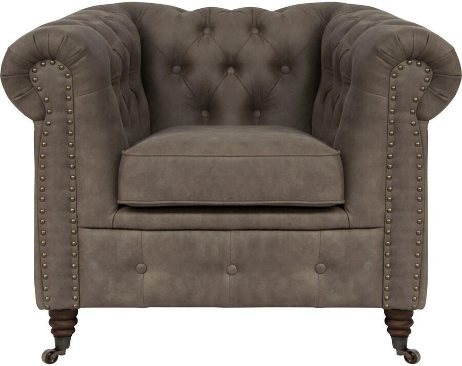 Home affaire Chesterfield-fauteuil Aarburg fauteuil luxueuze capitonnage en siernagels in chesterfield-design - Foto 5
