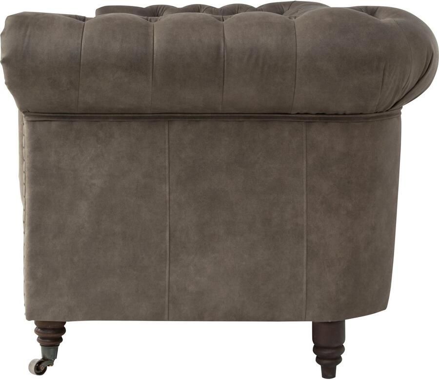 Home affaire Chesterfield-fauteuil Aarburg fauteuil luxueuze capitonnage en siernagels in chesterfield-design - Foto 2
