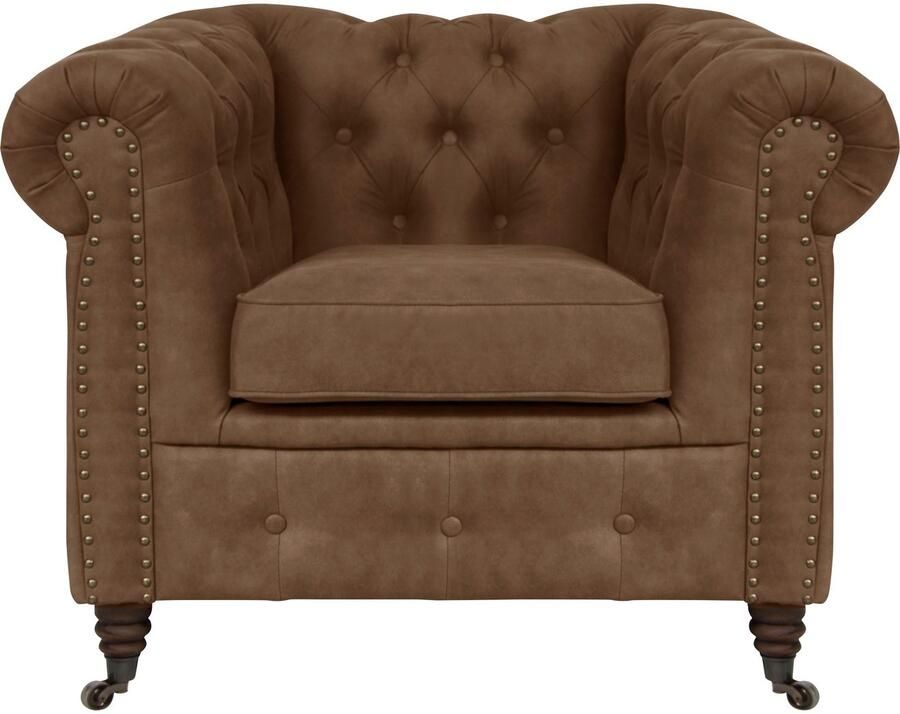 Home affaire Chesterfield-fauteuil Aarburg fauteuil luxueuze capitonnage en siernagels in chesterfield-design - Foto 5