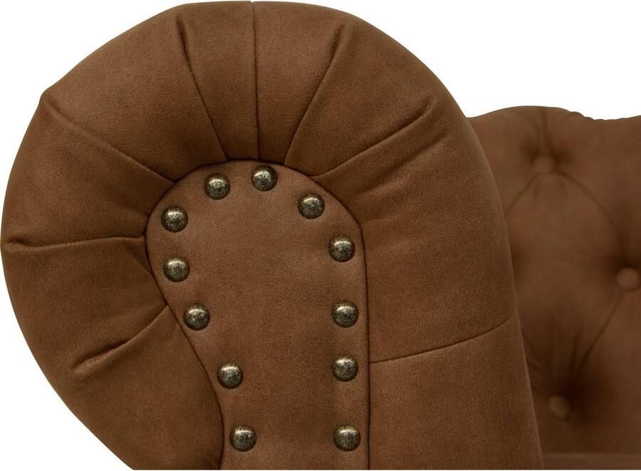 Home affaire Chesterfield-fauteuil Aarburg fauteuil luxueuze capitonnage en siernagels in chesterfield-design - Foto 6