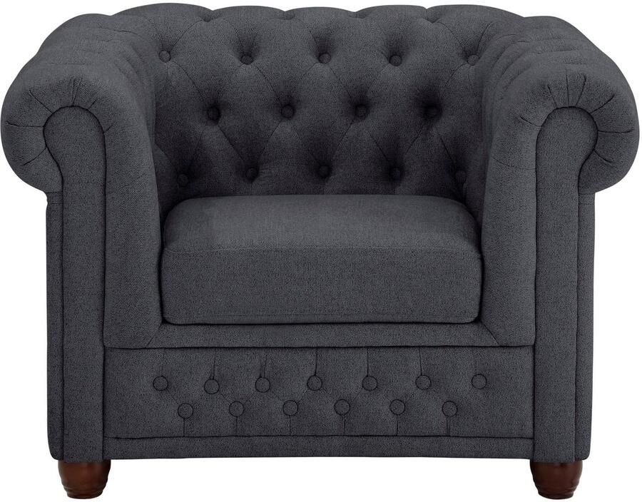 Home affaire Chesterfield-fauteuil New Castle fauteuil hoogwaardige capitonnage bxdxh: 104x86x72 cm - Foto 2