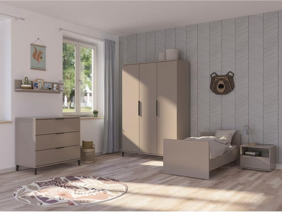 Home affaire Commode ARI 3 lades inclusief aankleedkussen laden met soft-closefunctie