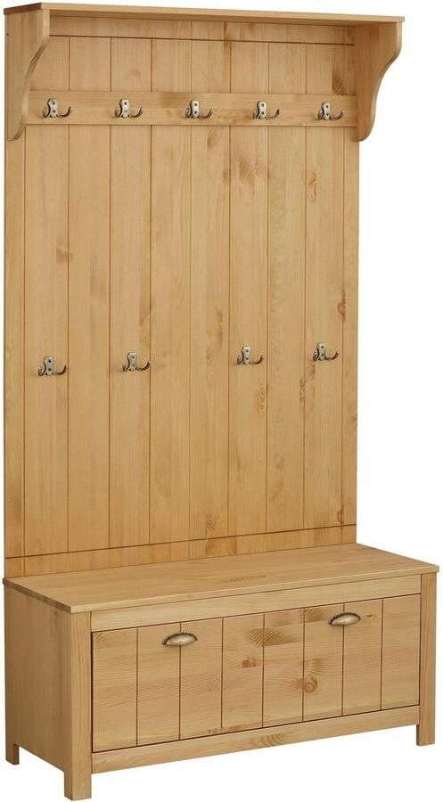 Home affaire Compact kapstokmeubel Mille van massief hout breedte 100 cm - Foto 7