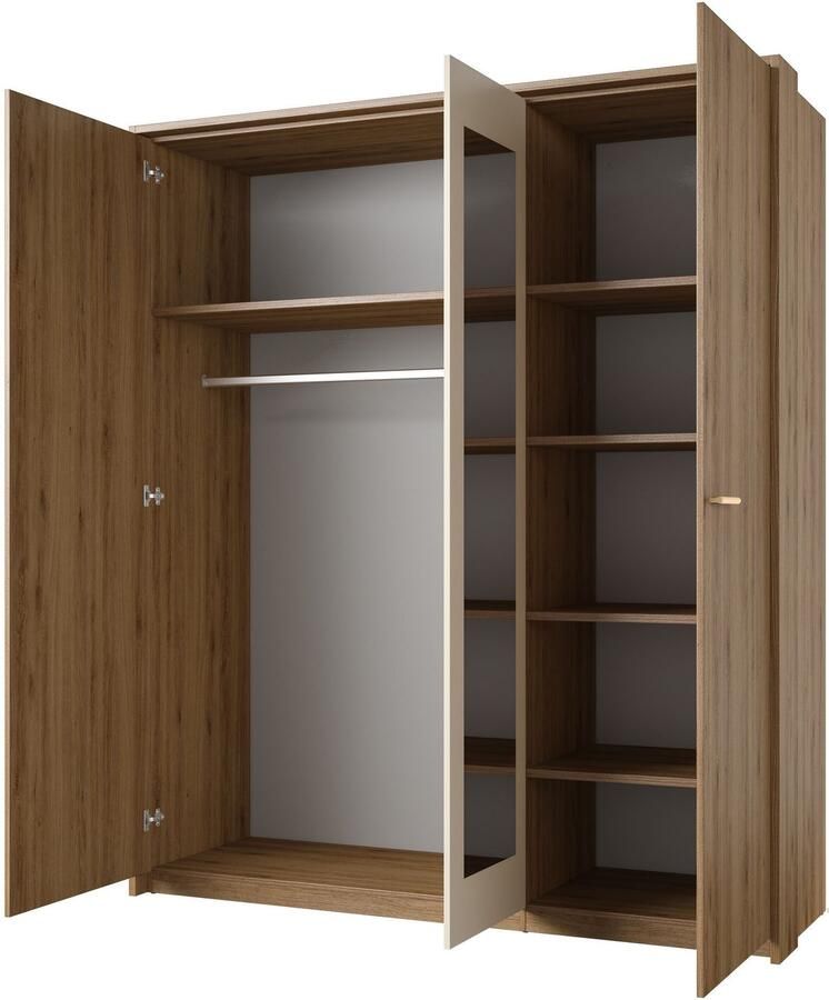 Home affaire Draaideurkast Bitry linnenkast incl. complete binneninrichting Kledingkast verstelbare planken 22 mm dik mooie houtlook - Foto 2