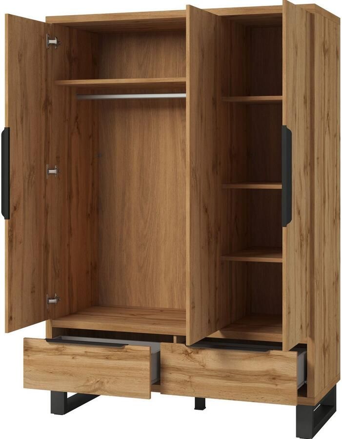 Home affaire Draaideurkast Bronne breedte 145 cm linnenkast inclusief binneninrichting - Foto 2