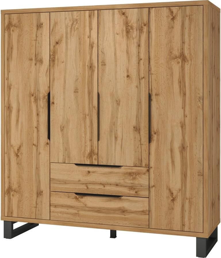 Home affaire Draaideurkast Bronne breedte 191 cm linnenkast inclusief binneninrichting - Foto 3