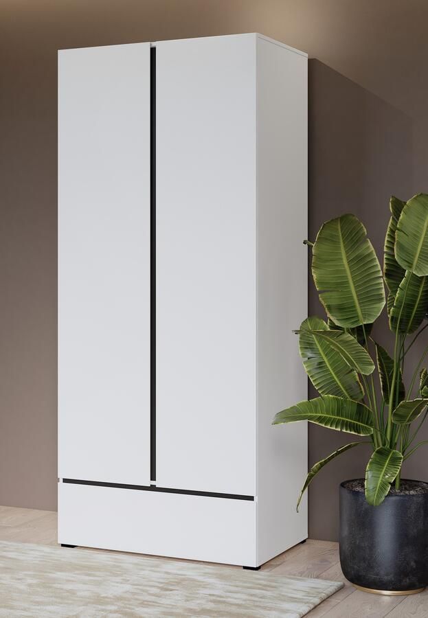 Home affaire Draaideurkast Cross moderne greeploze kledingkast Lingeriekast met lade garderobe deuren - Foto 3