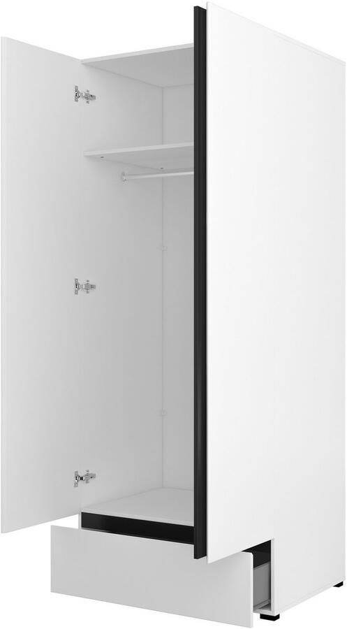 Home affaire Draaideurkast Cross moderne greeploze kledingkast Lingeriekast met lade garderobe deuren