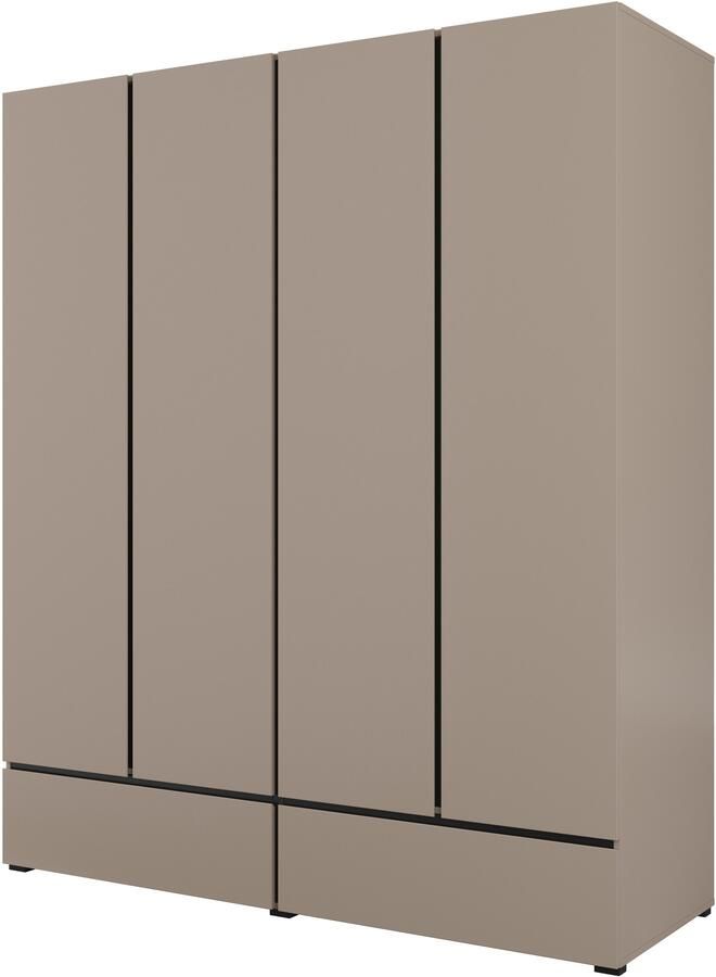 Home affaire Draaideurkast Cross moderne greeploze kledingkast Lingeriekast met lade garderobe deuren - Foto 3