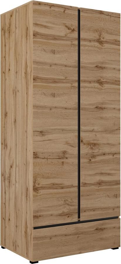 Home affaire Draaideurkast Cross moderne greeploze kledingkast Lingeriekast met lade garderobe deuren - Foto 2