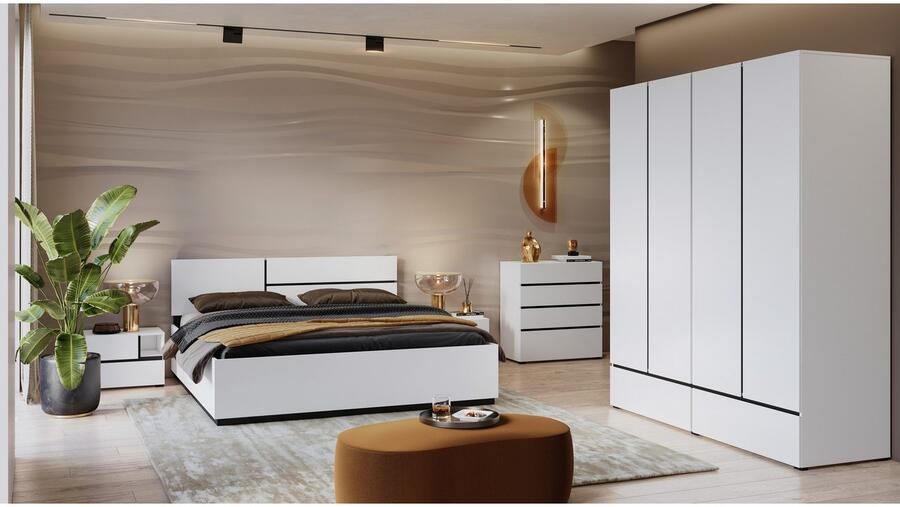 Home affaire Bedframe Cross moderne bedframe Tweepersoonsbed in twee maten stabiel bedframe