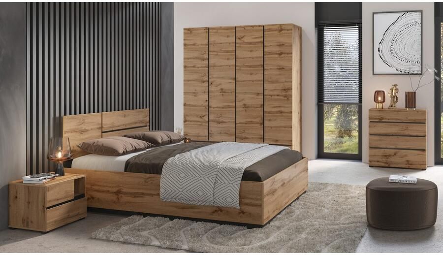 Home affaire Bedframe Cross moderne bedframe Tweepersoonsbed in twee maten stabiel bedframe