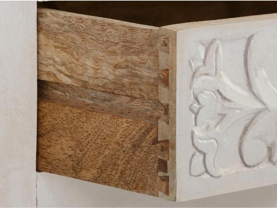 Home affaire Draaideurkast FENRIS gemakkelijk te onderhouden mangohout met decoratief houtsnijwerk hoogte 180 cm - Foto 4