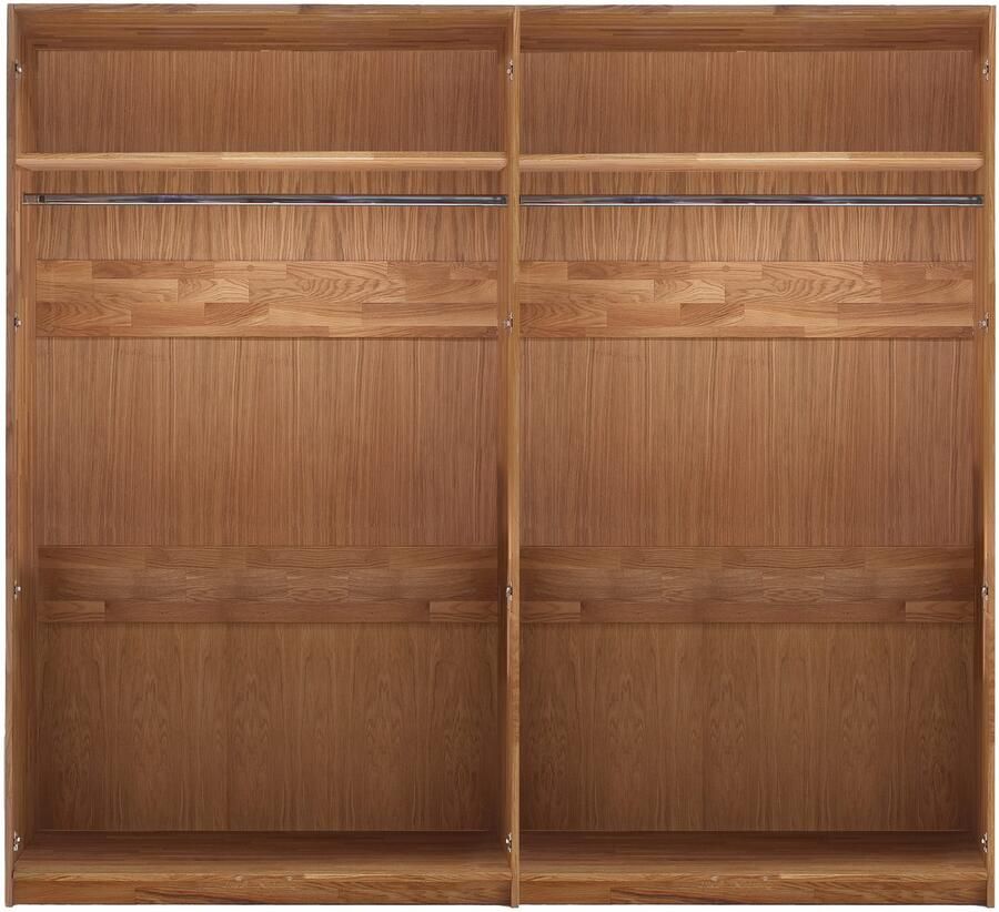 Home affaire Draaideurkast Huven kledingkast veel opbergruimte opslag Massief eik verschillende kastbreedtes beschikbaar "218 cm hoog"