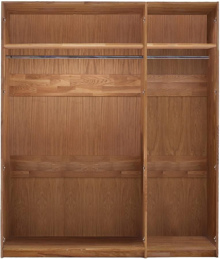 Home affaire Draaideurkast Huven kledingkast veel opbergruimte opslag Massief eik verschillende kastbreedtes beschikbaar "218 cm hoog"