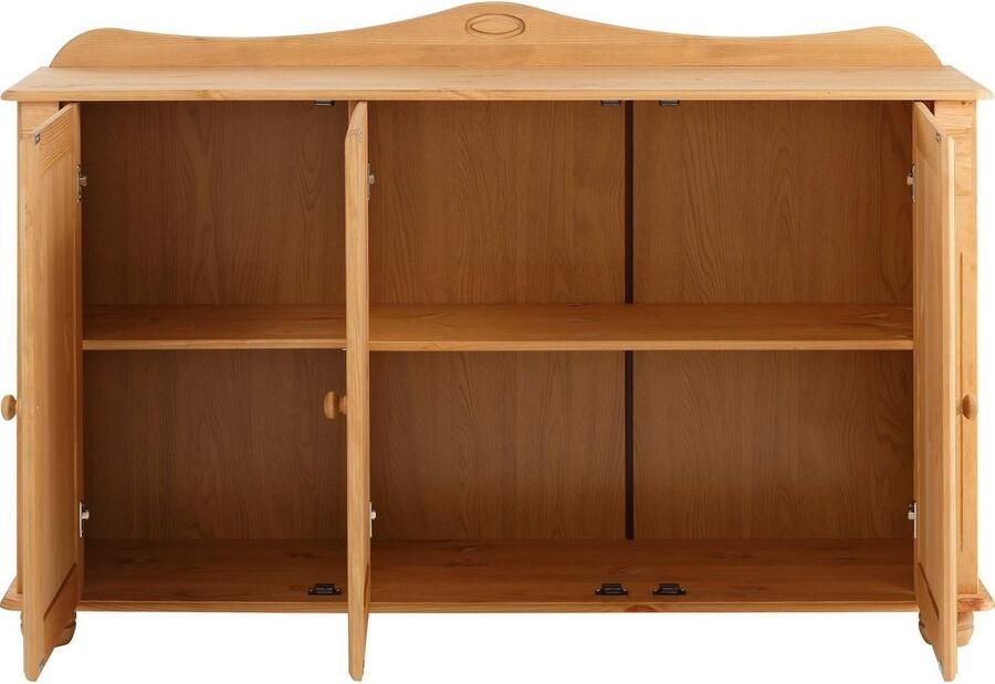 Home affaire Dressoir ADELE Commode 3-deurs breedte 130 cm van massief dennenhout FSC - Foto 2