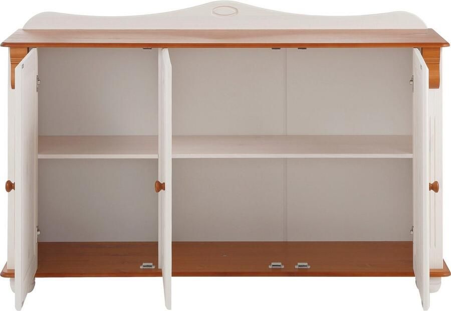Home affaire Dressoir ADELE Commode 3-deurs breedte 130 cm van massief dennenhout FSC - Foto 2
