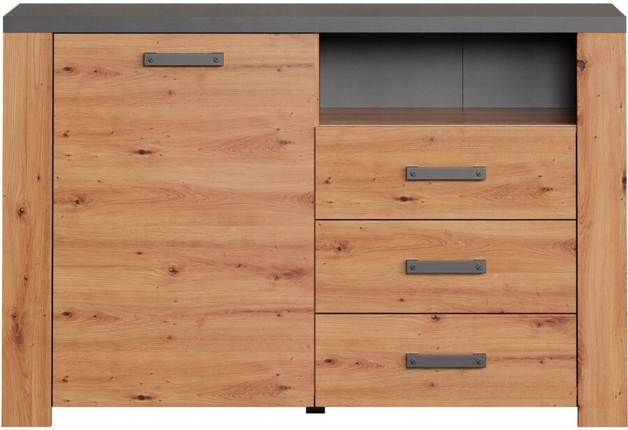Home affaire Dressoir Ambres Dressoir 1 deur 3 lades 1 vak Soft-Close 127 40 83 cm (1 stuk) - Foto 12