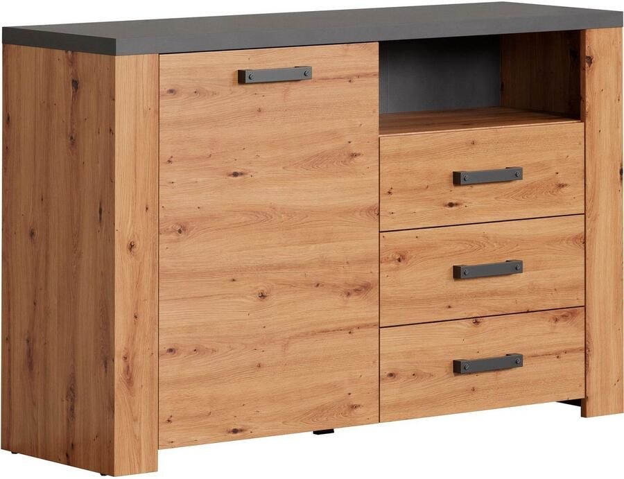Home affaire Dressoir Ambres Dressoir 1 deur 3 lades 1 vak Soft-Close 127 40 83 cm (1 stuk) - Foto 10