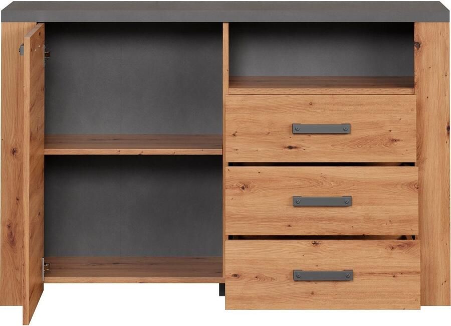Home affaire Dressoir Ambres Dressoir 1 deur 3 lades 1 vak Soft-Close 127 40 83 cm (1 stuk) - Foto 11