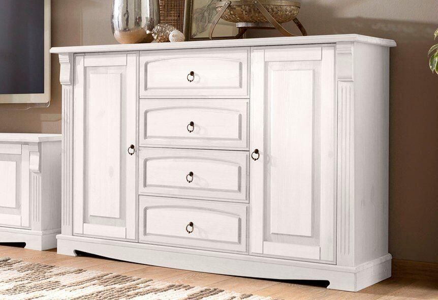 Home affaire Dressoir ANNA Kast breedte 140 cm 4 laden 2 deuren massief hout FSC - Foto 4