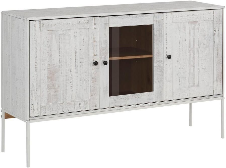 Home affaire Dressoir Freya Commode met 2 houten deuren van massief hout breedte 130 cm - Foto 3