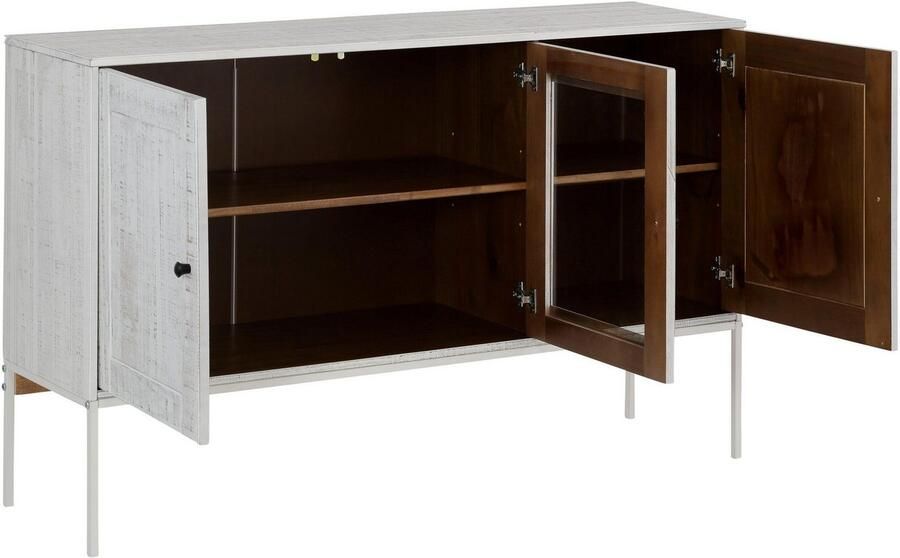 Home affaire Dressoir Freya Commode met 2 houten deuren van massief hout breedte 130 cm - Foto 9