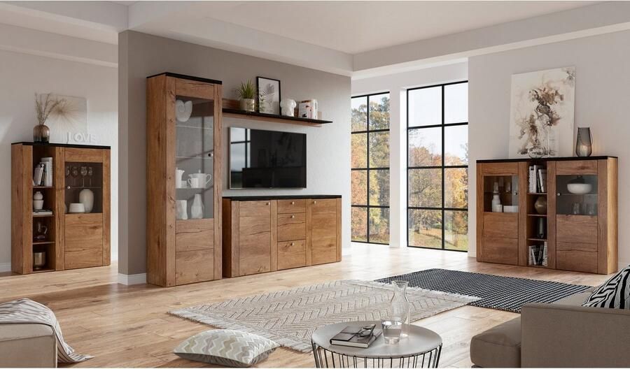 Home affaire Vitrinekast Larona tijdloze glazen vitrine hoge kast hoogte 205 6 cm - Foto 2