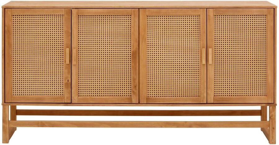 Home affaire Dressoir Linz Commode met rotan vlechtwerk op de deurfronten van massief hout - Foto 8