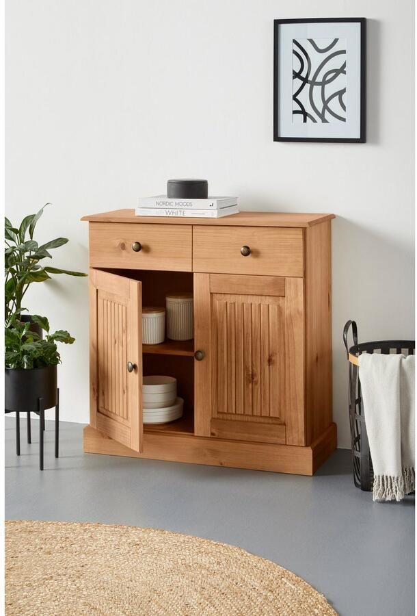 Home affaire Dressoir Liotta Commode met verstelbare inlegplank massief dennenhout - Foto 6