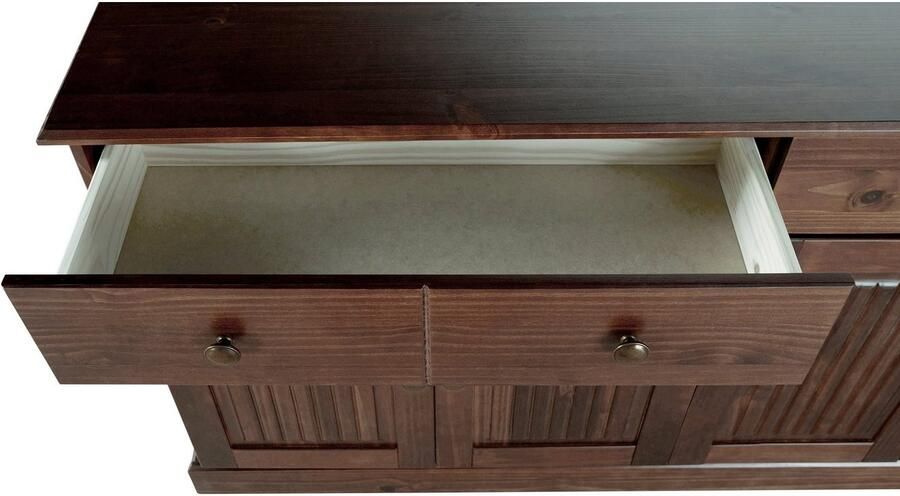 Home affaire Dressoir Liotta met 2 laden en 2 verstelbare planken massief grenen - Foto 7