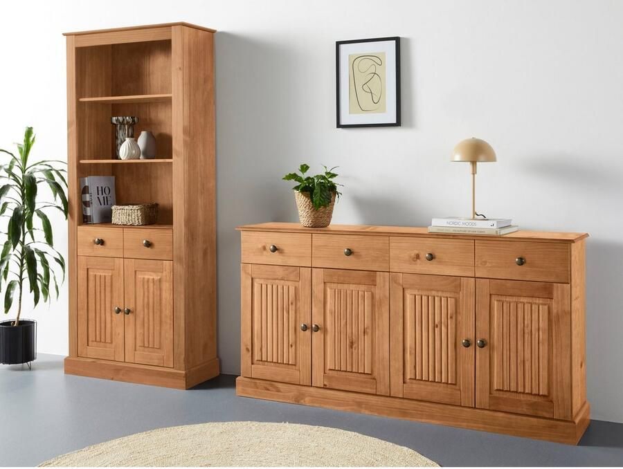 Home affaire Dressoir Liotta met 2 laden en 2 verstelbare planken massief grenen - Foto 4